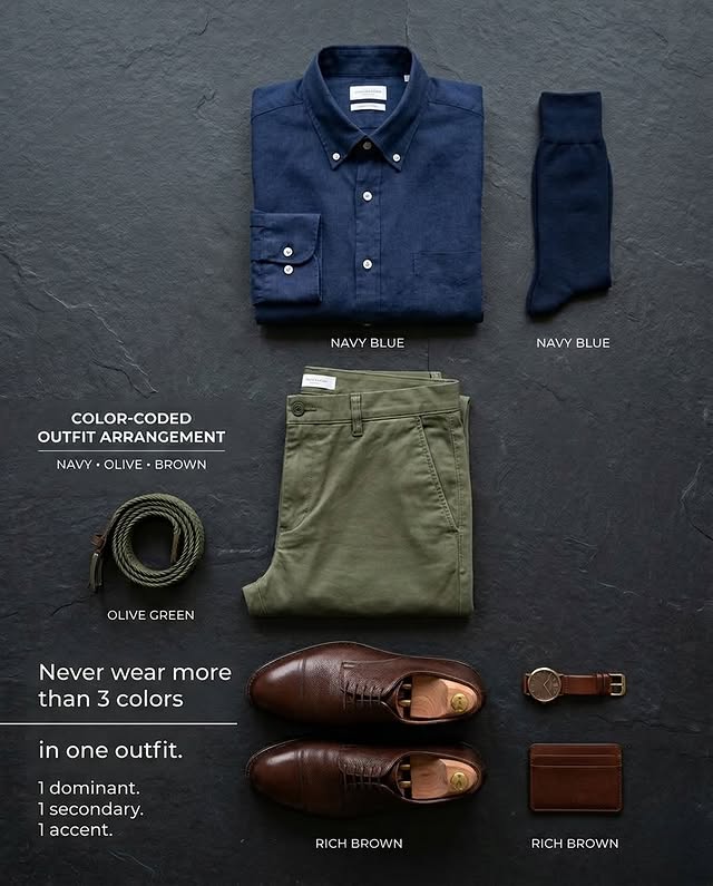 Never wear more than three colours in one outfit.